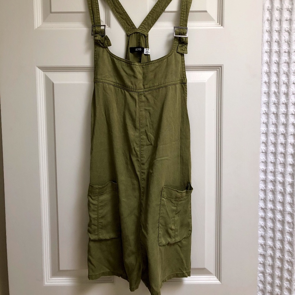 BDG Army Green Overall Romper